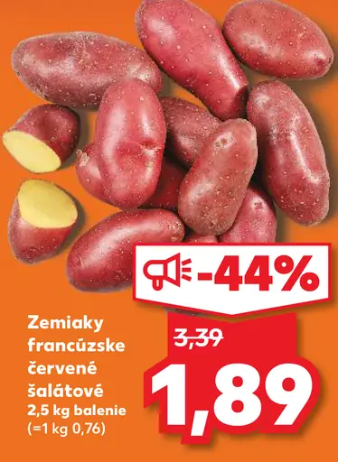 Zemiaky francúzske červené šalátové