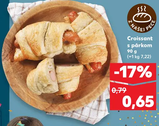 Croissant s párkom