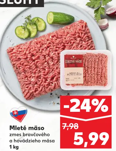 Mleté mäso zmes bravčového a hovädzieho mäsa