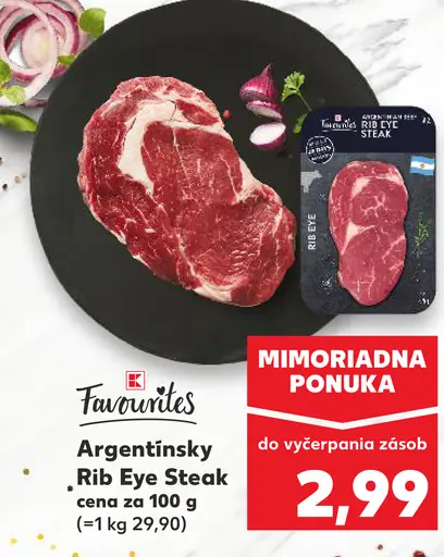 Favourites Argentínsky Rib Eye Steak
