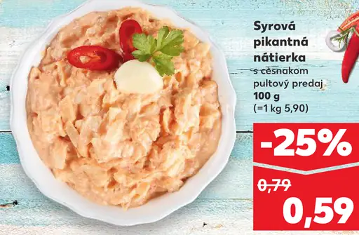 Syrová pikantná nátierka