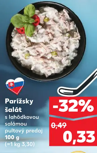 Parížsky šalát s lahôdkovým salámou