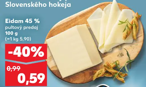 Eidam 45 % plátový syr