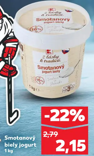 Smotanový biely jogurt