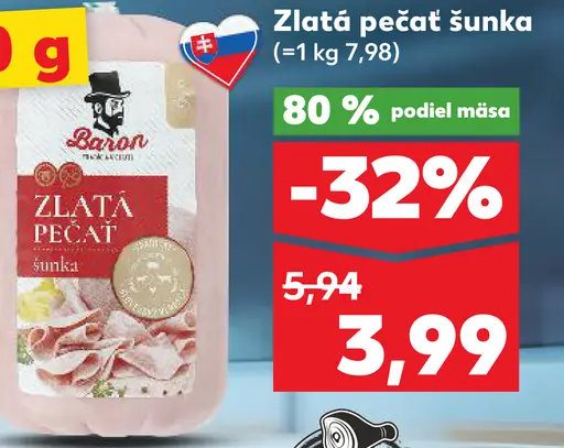 Zlatá pečať šunka