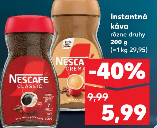 NESCAFÉ CLASSIC, instantná káva