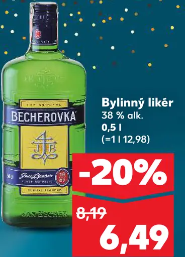 Becherovka Bylinný likér 38 %