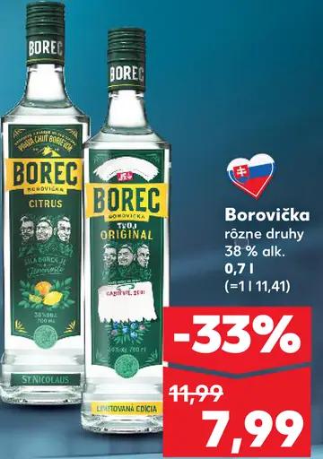 Borec borovička 38 %