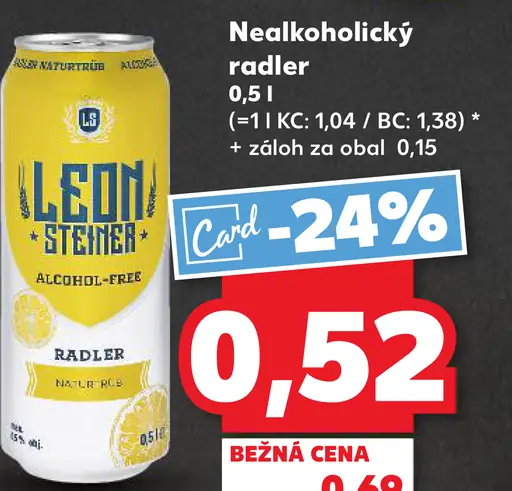 Leoni Steiner Nealkoholický radler plechovka