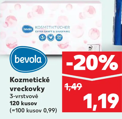Bevola Kozmetické vreckovky