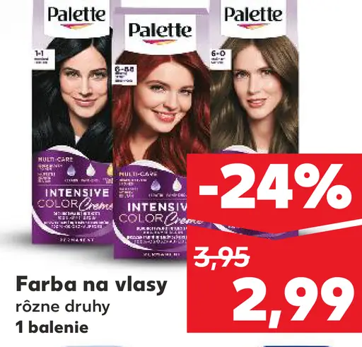 Palette Farba na vlasy