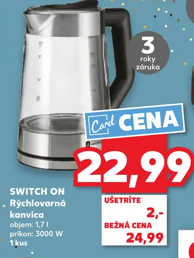 Switch On Rýchlovarná kanvica