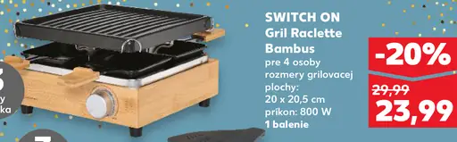 Switch On Gril Raclette Bambus