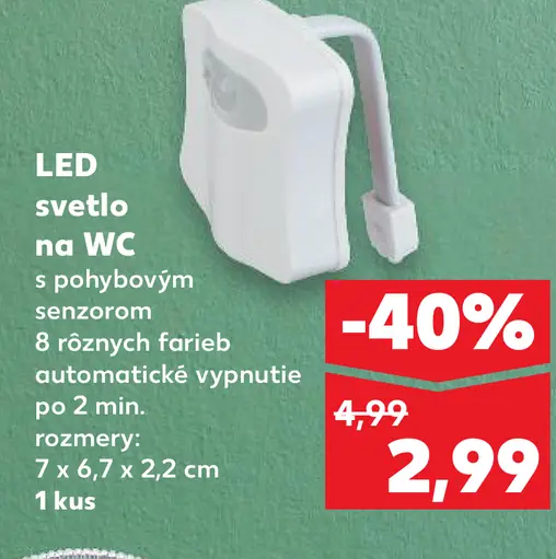 LED svetlo na WC