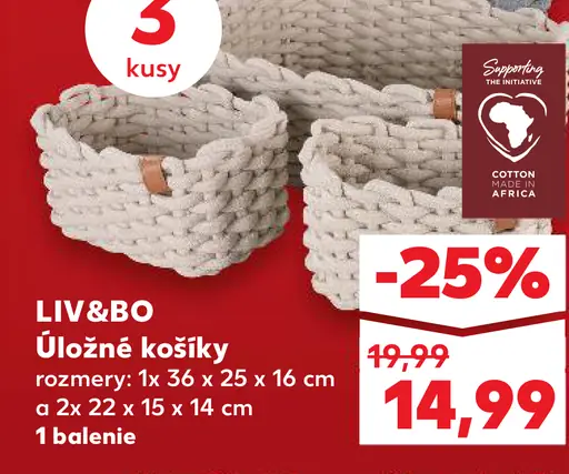 LIV&BO Úložné košíky