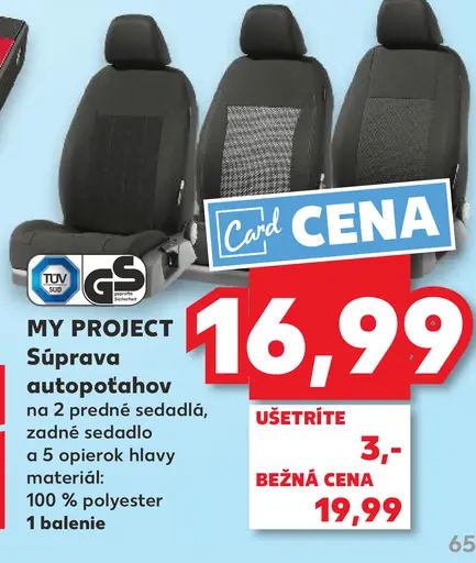 MY PROJECT Súprava autopotahov