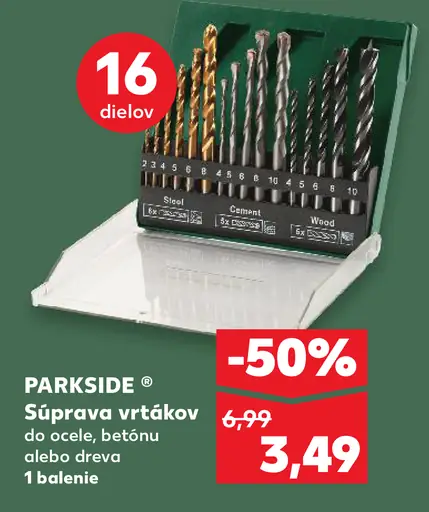 Parkside Súprava vrtákov