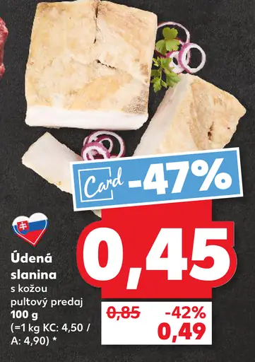 Údená slanina s kožou