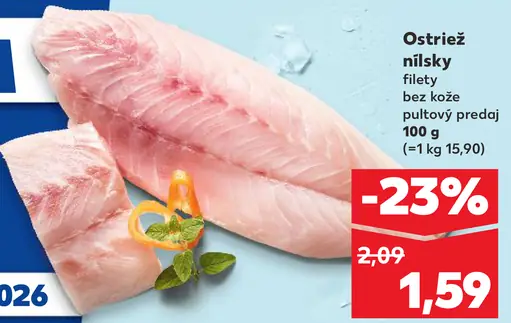 Ostriež nilský filety bez kože