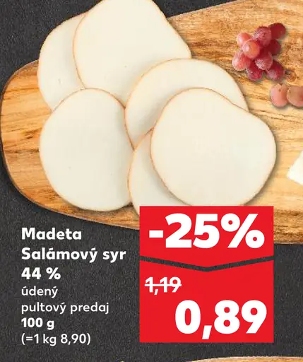 Madeta Salámový syr 44 %