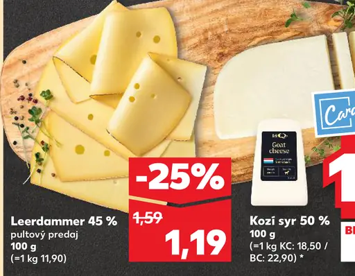 Leerdammer 45 % pultový predaj