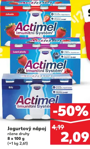 Actimel Imunitní Systém jogurtový nápoj rôzne druhy