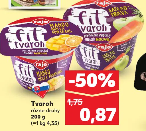 Rajo Fit tvaroh rôzne druhy