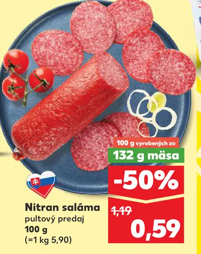 Nitran saláma plátový predaj