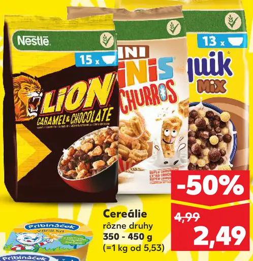 Nestlé cereálie Lion Caramel & Chocolate, Nesquik