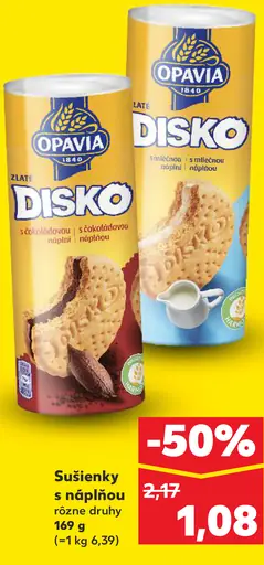 Opavia Disko sušienky s náplňou