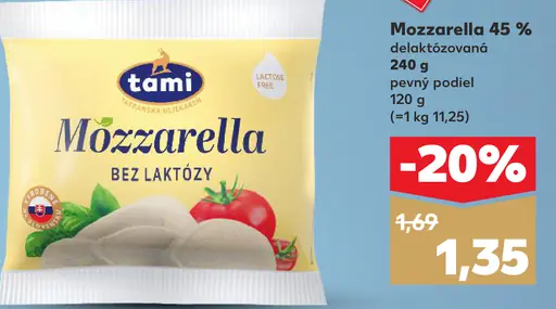 Tami Mozzarella bez laktózy