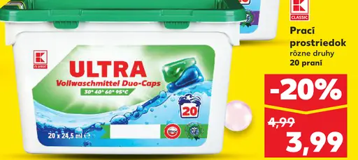 K-Classic Ultra prací prostriedok kapsuly Duo-Caps