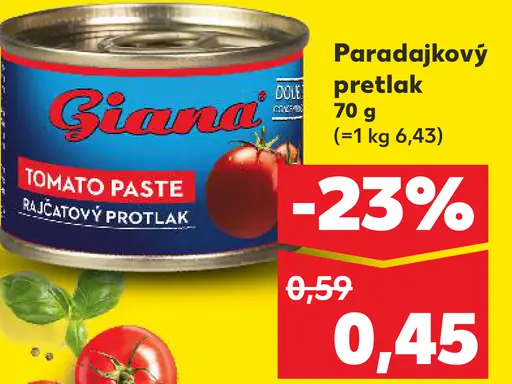 Giana paradajkový pretlak