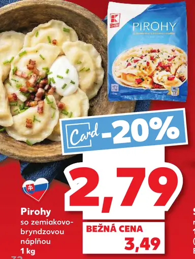 K-Classic Pirohy so zemiakovo-bryndzovou náplňou