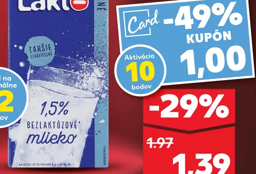 Rajo Lakto Free Brejky plnotučné bezlaktózové mlieko 3,5 %