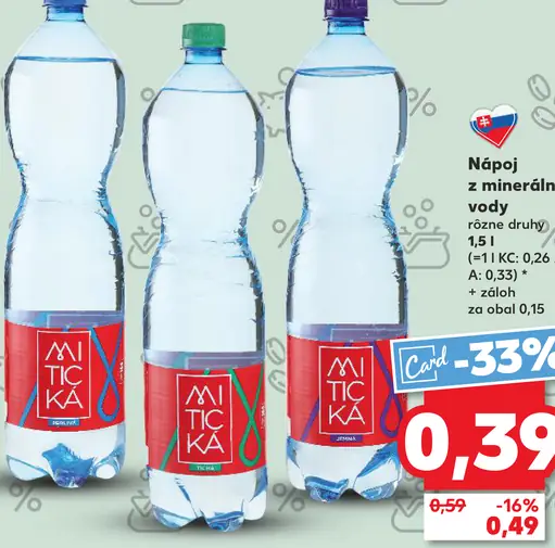 Mitická minerálna voda nápoj