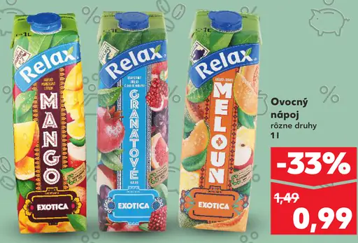 Relax ovocný nápoj Mango exotica