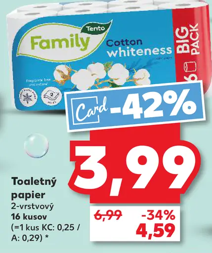 Family toaletný papier 2-vrstvový 16 kusov