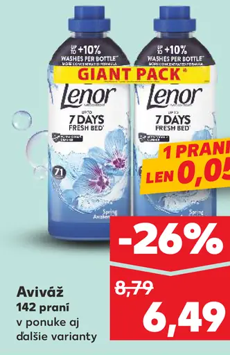 Lenor aviváž rôzne druhy