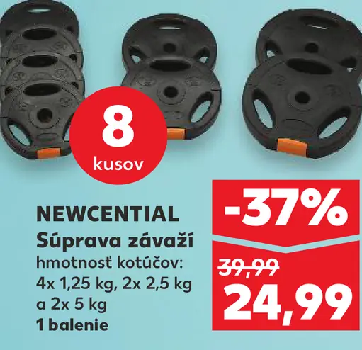 Newcential súprava závaží liatinové kotúče