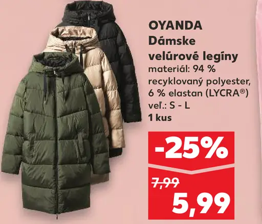 Oyanda dámske velúrové legíny
