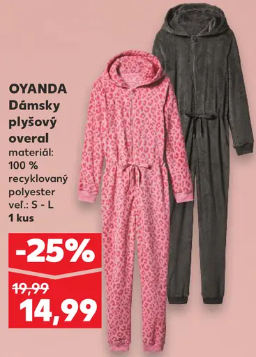 Oyanda dámsky plyšový overal