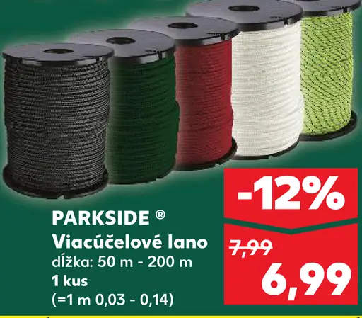 Parkside viacúčelové lano
