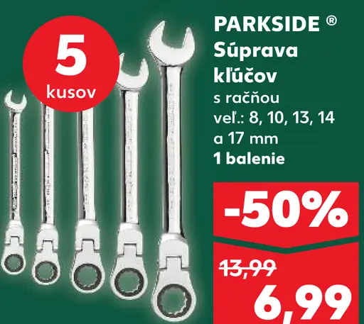 Parkside Súprava nástrčných kľúčov