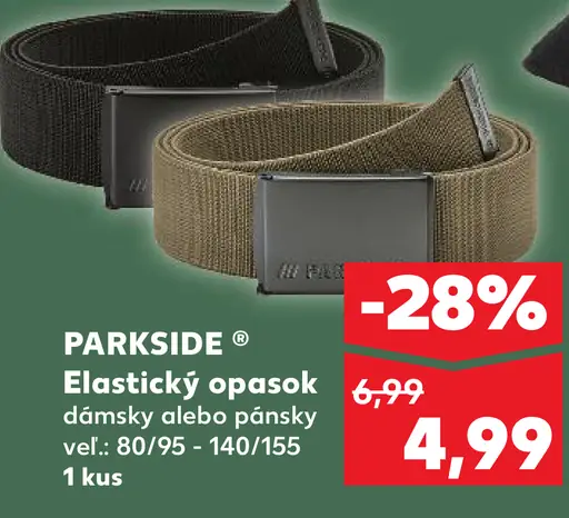 Parkside elastický opasok dámsky alebo pánsky