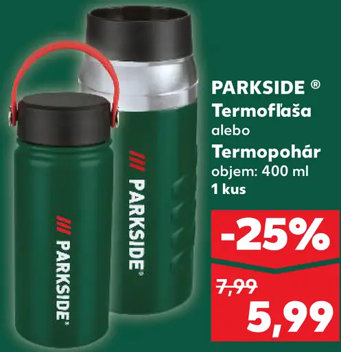 Parkside termo fľaša alebo termopohár