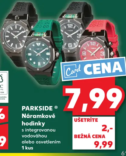 Parkside náramkové hodinky s integrovanou vodováhou alebo osvetlením