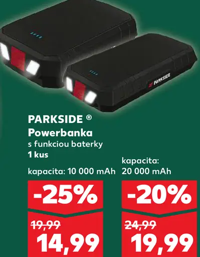 Parkside powerbanka s funkciou batérie 10 000 mAh