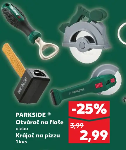 Parkside otvárač na fľaše alebo krájač na pizzu
