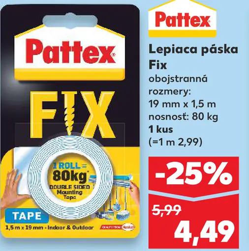 Pattex Lepiaca páska Fix